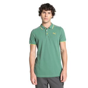 Puma Mens Slim Cotton Contrast Tipping Polo