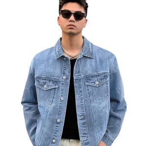 Urbano Fashion Men's Regular Fit Washed Full Sleeve Denim Jacket